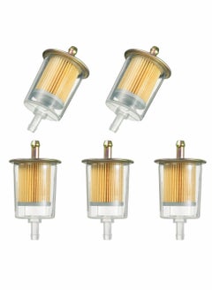 Buy 3/8" Universal Fuel Filters Industrial Tractors Cars Trucks Motorcycles Gas Powered Engine Inline Gas Fuel Line(5 Pack) in UAE