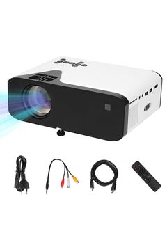 اشتري Mini Portable LED Projector 4500 Lumens Video Projectors with Built-in Speaker Remote Control VGA USB AV TF Card Audio Home Theater Cinema Media Video Player في الامارات