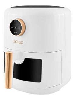 Buy Zolele ZA004 Electric Air Fryer 4.5L Capacity Non-Stick Coating Frying Basket Knob Control Temperature 80-200 Degree Celsius 4D Hot Air Circulation Pull Pan Automatic Power Off 1400W Power-White in UAE