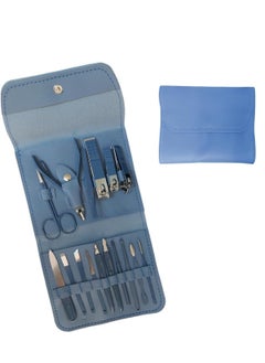 Buy Nail Clippers and Pedicure Set, Personal Care Set Personal Care Kit, Professional Nail Care Grooming Kit, Beauty Kit for Men and Women, Nail Care Set (Blue) in Egypt