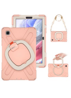 اشتري Moxedo Heavy Duty Shockproof Rugged Protective Colorful Case with 360 Rotating Kickstand and Shoulder Strap for Kids Compatible for Samsung Galaxy S6 Lite 10.4 inch - Rose Gold في الامارات