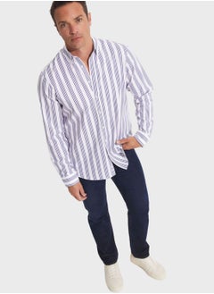 Buy Striped Button Down Regular Fit Shirt Shirt in UAE