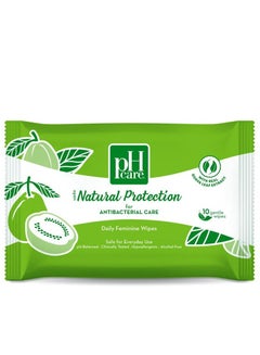 Buy pH Care Daily Feminine Wipes Natural Protection 10s in UAE