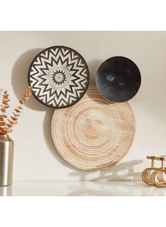 اشتري Ema Metal And Wood Wall Decor 53 x 63.5 x 7 cm في الامارات