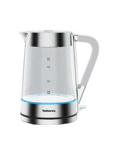 Buy Telionix Electric Glass Kettle 1.7L Capacity, 2200W, 360° Rotating Base, Boil Dry Protection, Strix Controller in UAE