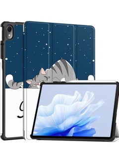 اشتري Case Compatible with Huawei Matepad Air 11.5 inch 2023 Tri-Fold Smart Tablet Case,Hard PC Back Shell Slim Stand Folio Case Cover[Support Pen Magnetic Charging] (Cat) في السعودية