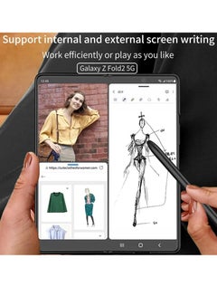 اشتري SAMSUNG Galaxy S Pen Fold Edition, Slim 1.5mm Pen Tip, 4,096 Pressure Levels, Included Carry Storage Pouch, Compatible Galaxy Z Fold 3 في الامارات