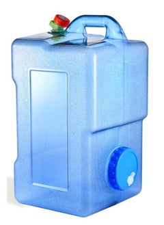 Buy Transparent blue water jar, 22 liter water gallon with tap in Saudi Arabia