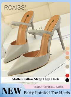 Buy Women Pointed Toe Stiletto High Heels to Visually Slimming Slip On Style for Easy On and Off Stylish Ankle Strap with Buckle Design Elegant Women High Heels Perfect for Formal Events and Parties in UAE
