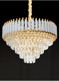 اشتري Modern Luxury Crystal Chandelier Living Room,Luxury Gold Dia 60cm Crystal Chandelier Light,11-Bulbs Crystal Chandelier Lamp for Dining Room, Hotel Hall Art Decor (Bulbs Included) في الامارات