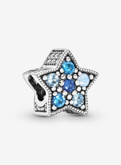 Buy 925 Sterling Silver Bright Blue Star Charm for Pandora Moments Women's Bracelet 796379NSBMX in Saudi Arabia