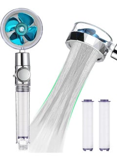 Buy High Pressure Shower Head Handheld Showerhead, 3 Modes Adjustable Water Volume Pressurization Water Saving Shower with 3Pcs PP Cotton Filter in Saudi Arabia