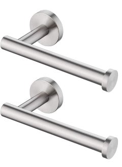 اشتري Toilet Paper Holder for Bathroom 2 Pack Tissue Holder Dispenser SUS304 Stainless Steel RUSTPROOF Toilet Roll Holder Wall Mount Brushed Finish, Silver في السعودية