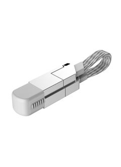 Buy Zinc Alloy 6 in 1 Android Phone Portable Keychain Cable Multi-function PD60W Fast Charging Data Cable (Gray) in Saudi Arabia