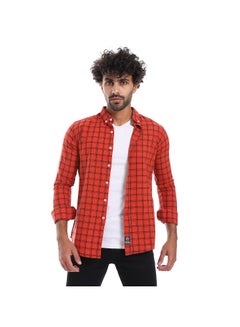 Buy Widel Plaids Long Sleeves Shirt - Red in Egypt
