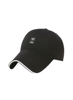 Buy Printed Baseball Snap Back Cap Black/White in Saudi Arabia