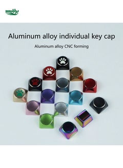 Buy CNC Aluminum Alloy ESC Keycap With Cat Paw Design, Cherry OEM Height, Gradient Color Anodized Aluminum Mechanical Keyboard Keycaps (Black, Silver, Gray, Blue, Purple, Green, Pink, Gold, Red) in Saudi Arabia