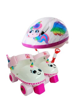 اشتري K3yriders roller Skates Combo with 3D Unicorn Helmet في الامارات