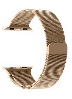 اشتري Replacement Strap 38/40/41 mm Milanese Loop Band For Apple Watch Series 1/2/3/4/5/6/7/SE Champagne Gold في الامارات