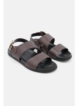 اشتري Men Medium Darron Adjustable Buckle Closure Sandals, Dark Brown في الامارات