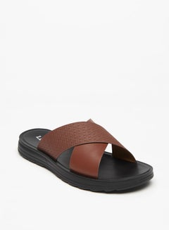 Buy Men's Textured Slip-On Sandals in UAE
