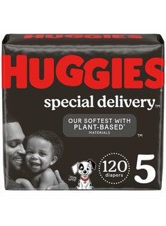 Buy Huggies Special Delivery Hypoallergenic Baby Diapers Size 5 (27+ lbs), 120 Ct, Fragrance Free, Safe for Sensitive Skin in UAE