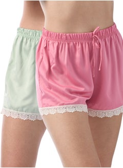 Buy Elegant and Comfortable Sleepwear Shorts Pack of 2 Multicolour in UAE