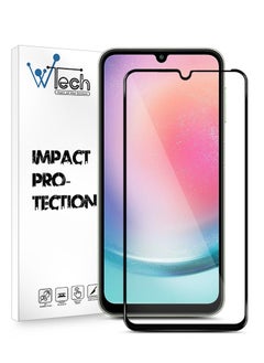 Buy Premium E2E Full Surface Full Glue Tempered Glass Screen Protector For Samsung Galaxy A24 4G Clear in UAE