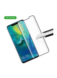 اشتري Premium Huawei Mate 20 Pro Screen Protector with Easy-Installation Tool - Scratch Resistant/anti-Fingerprint/Bubble Free, Full Curved Screen Coverage Tempered Glass في مصر