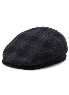 اشتري Men's Classic Winter Warm Flat Cap Adjustable Irish Cabbie Gatsby Hat Newsboy Cap Outdoor Hunting Hat One Size Beret Cap Navy Blue في الامارات