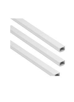 Buy 90cm Square Cable Box Self Adhesive PVC Trunking White Red Sticker Wall Cord Cover Cable Concealer On-Wall Wire Cover Paintable Cable Management Raceway to Hide Wires - Pack of 3 (25x16MM) in UAE