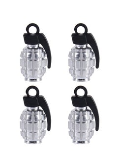 اشتري 4-Piece Grenade Shaped Car Tire Valve Cap في الامارات