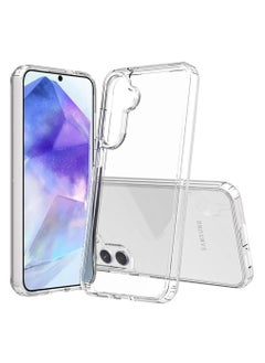 Buy Samsung Galaxy A55 TPU Soft Corner Ultra Slim Clear Case Shockproof Anti Fingerprint Transparent Protective Back Cover in Saudi Arabia