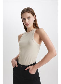 Buy Woman Slim Fit Halter Collar Knitted Top in Egypt