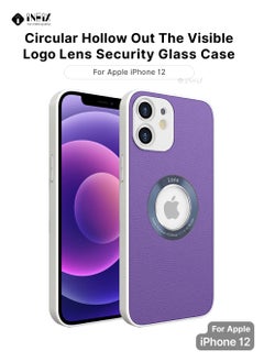 Buy Protection Case Cover With Visible Logo Lense For Apple iPhone 12  - Purple in Saudi Arabia