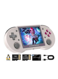 Buy RG353PS Retro Handheld Game Console, Single Linux System RK3566 Chip 3.5 Inch IPS Screen, Comes with 128G TF Card Preinstalled 4519 Games, Support 5G WiFi 4.2 Bluetooth (Grey) in Saudi Arabia