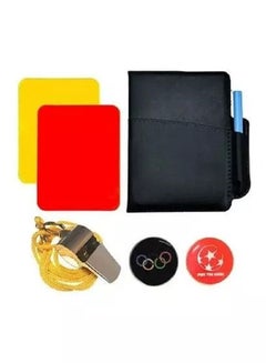Buy Referee Pack Coin Whistle Red/Yellow Card Pen Notepad in UAE