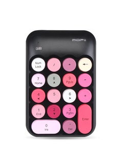 Buy X910 2.4G Wireless Keyboard Numeric Keyboard Portable 18 Keys Financial Accounting Office Keyboard Black(Mix Color) in Saudi Arabia