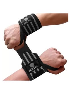 اشتري Gym Hand Grip Wrist Supporter Band with Thumb Loop Straps For Men and Women في الامارات