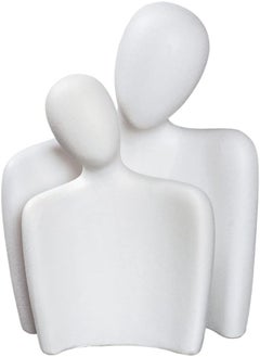 Buy Notakia Hugging Couple Ceramic Sculpture,Passionate Love Statue Romantic Sculptures Home Decor Modern For Office Bookshelf Desktop Decorations (Set Of 2 White) in Egypt