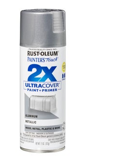 Buy Rust-Oleum 2X Ultra Cover Metal Aluminum - 12oz, Spray Paint, Durable, Smooth Finish in UAE