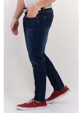 اشتري Men Slim Fit Barbeck Washed Stretchable Jeans, Tinted Blue في الامارات