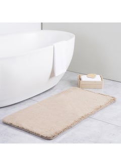 Buy Elegance Memory Foam Bathmat 60x90cm - Beige in UAE