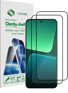 Buy 2 Pack For Xiaomi 13 Screen Protector Tempered Glass Full Glue Back in UAE