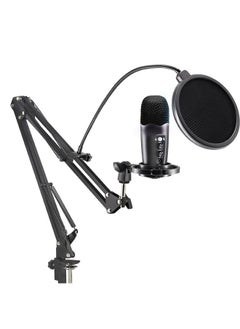 اشتري Sharpdo PC Microphone, USB Condenser Microphone, Professional Recording Plug and Play Kit, Recording Live Game Dubbing Equipment Black, Mobile Phone Computer في السعودية