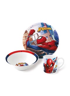 اشتري 3-Piece Spiderman Streets Ceramic Dinner Set في الامارات