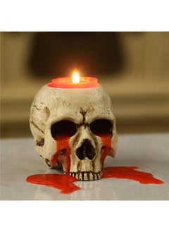 اشتري Skull Candle Holder Resin Tea Light Holders Mini Skull Home Decoration Novelty Craft Collection في السعودية