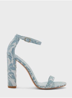 Buy Printed Block Heeled Sandals in UAE