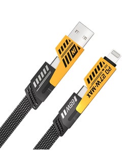 Buy 4 in 1 Convertible Metal Fast Data Cable, Braided Cable 65W 3.9ft USB C USB A, Multiple Charging Cable for iPhone/iPad/MacBook Pro/Airpods/Samsung/Android (1.2M) in UAE