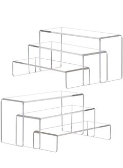 Buy 6 pcs Clear Acrylic Showcase Display Risers Dessert, Cupcake Stand Risers, Home Display Rack, Cosmetics Makeup Organizer Tiered Riser, Doll Toy Display Holder for Home, Office in Saudi Arabia